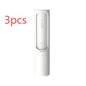 2-1 Reusable Pet Hair Remover Brush Lint Roller Portable Effective Self Cleaning Tool for Cat Dog Fur Hair Dust Removal Brush (Color: White3pcs)