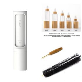 2-1 Reusable Pet Hair Remover Brush Lint Roller Portable Effective Self Cleaning Tool for Cat Dog Fur Hair Dust Removal Brush (Color: Set2)