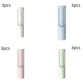 2-1 Reusable Pet Hair Remover Brush Lint Roller Portable Effective Self Cleaning Tool for Cat Dog Fur Hair Dust Removal Brush (Color: Set1)