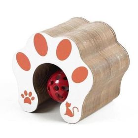 One-piece Cat Scratching Post, Accordion-style Folding Design, Wood Grain, Anti-scratch, Wear-resistant, Interactive Cat Toy. (Option: Default)